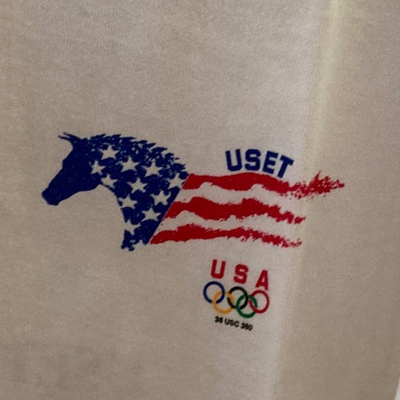 Hanes USET 1996 Atlanta Olympics US Equestrian Team Vintage T-Shirt/White/L/NEW! - Picture 3 of 5